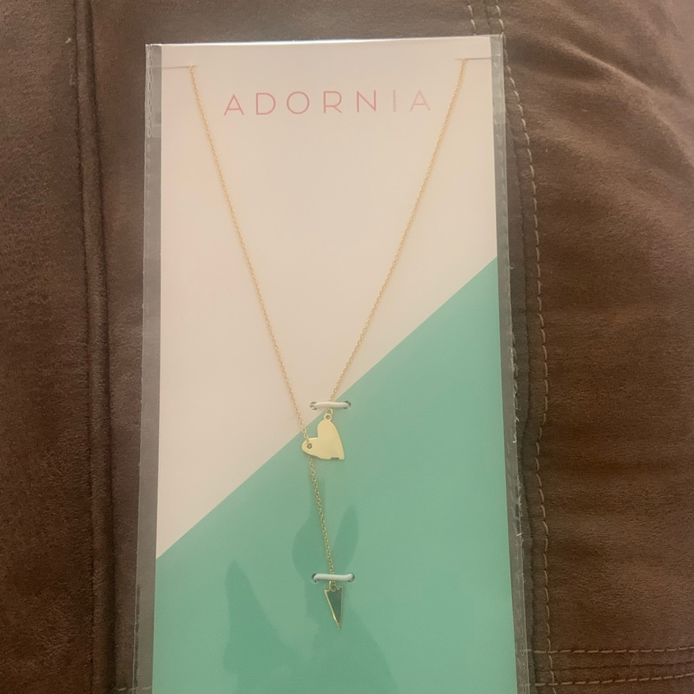 ADORNIA 14K Gold Vermeil Heart & Arrow Necklace